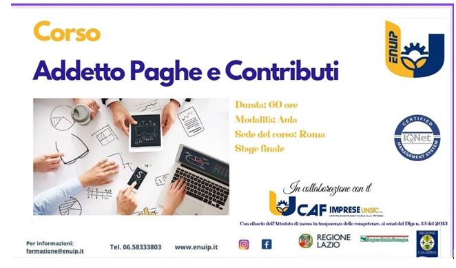 5329351  corsoADDETTO PAGHE E CONTRIBUTI