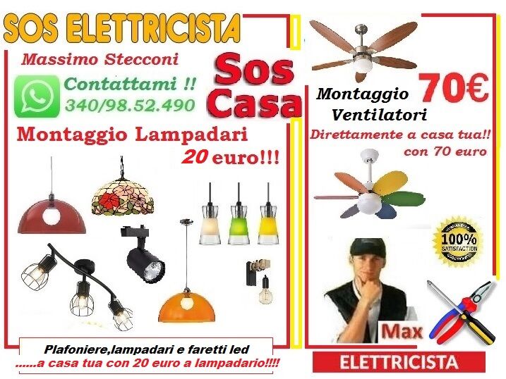 5323333  Montaggio lampadari led a Roma